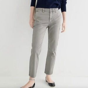 J. Crew Women's Vintage Straight Gray Ankle Chinos